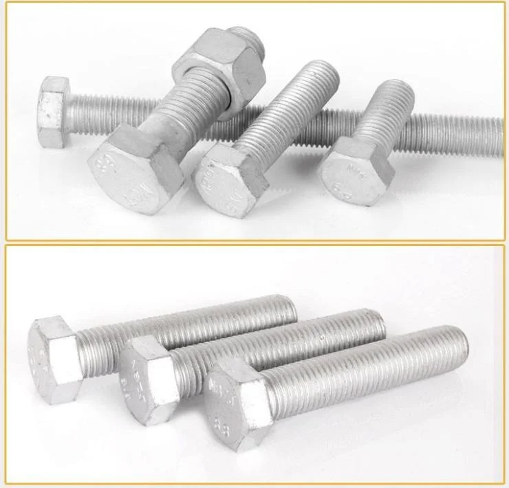 DIN931/933/934 Stainless Carbon Steel Zinc Plated Galnavized HDG Hexagon Head Bolt