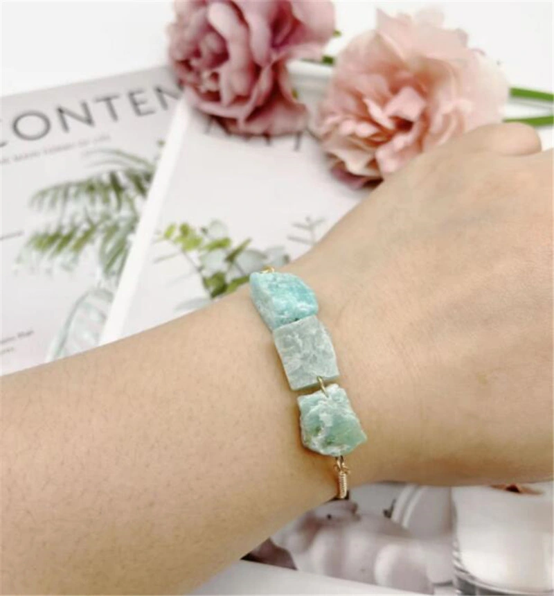 100% naturais Bracelete Ametista Mulheres Homens Rock Púrpura escuro Pedra Labradonite Bracelete com Filete Bracelete alguns dons para Lover Joias