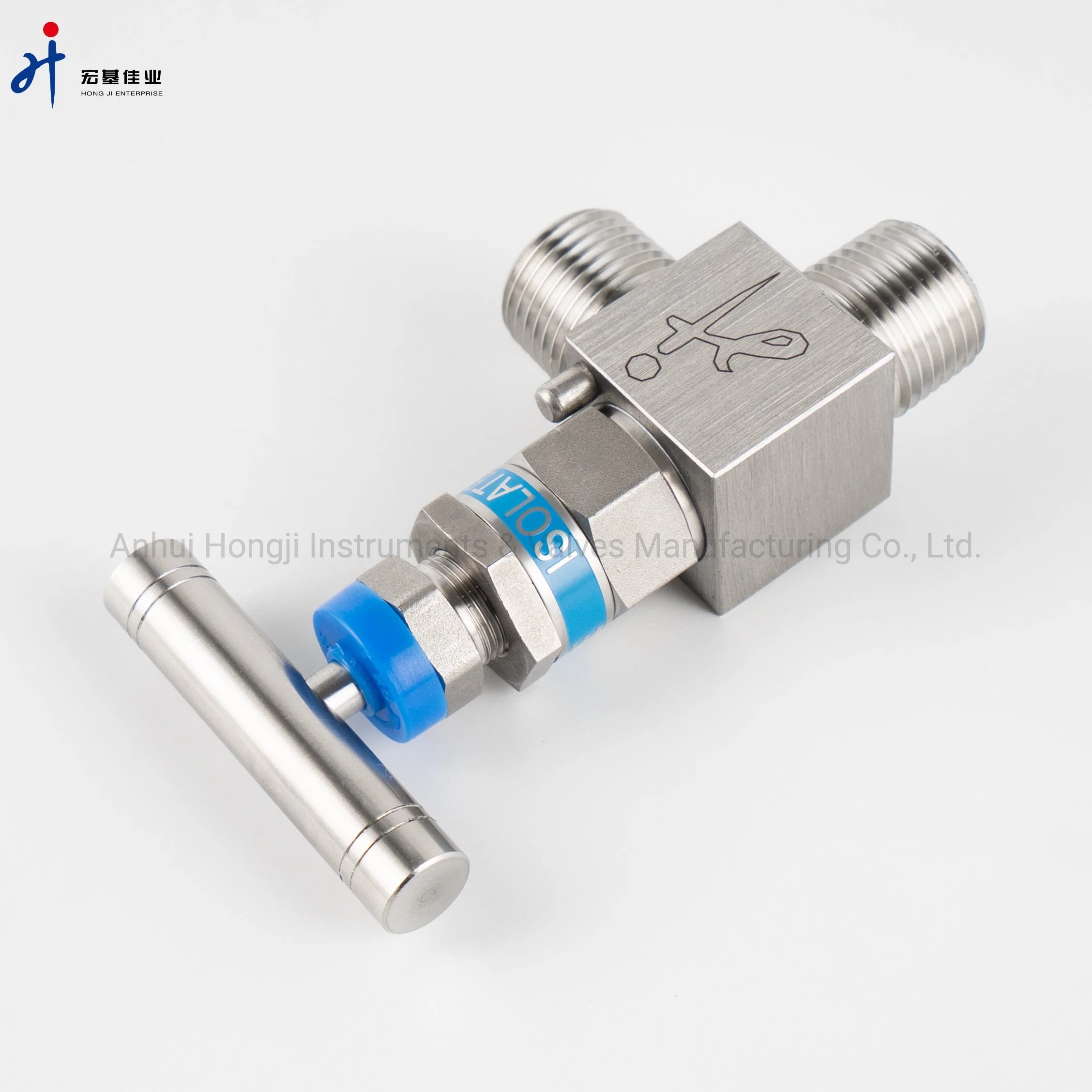 High-Pressure Angle-Type Stainless Steel Needle Valve with Male Thread NPT Swagelok