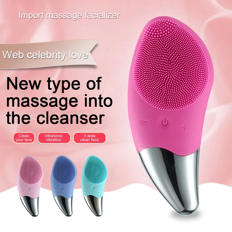 10% off Multi-Functional Beauty Equipment Silicone Face Brush Electric Facial Massager Brush