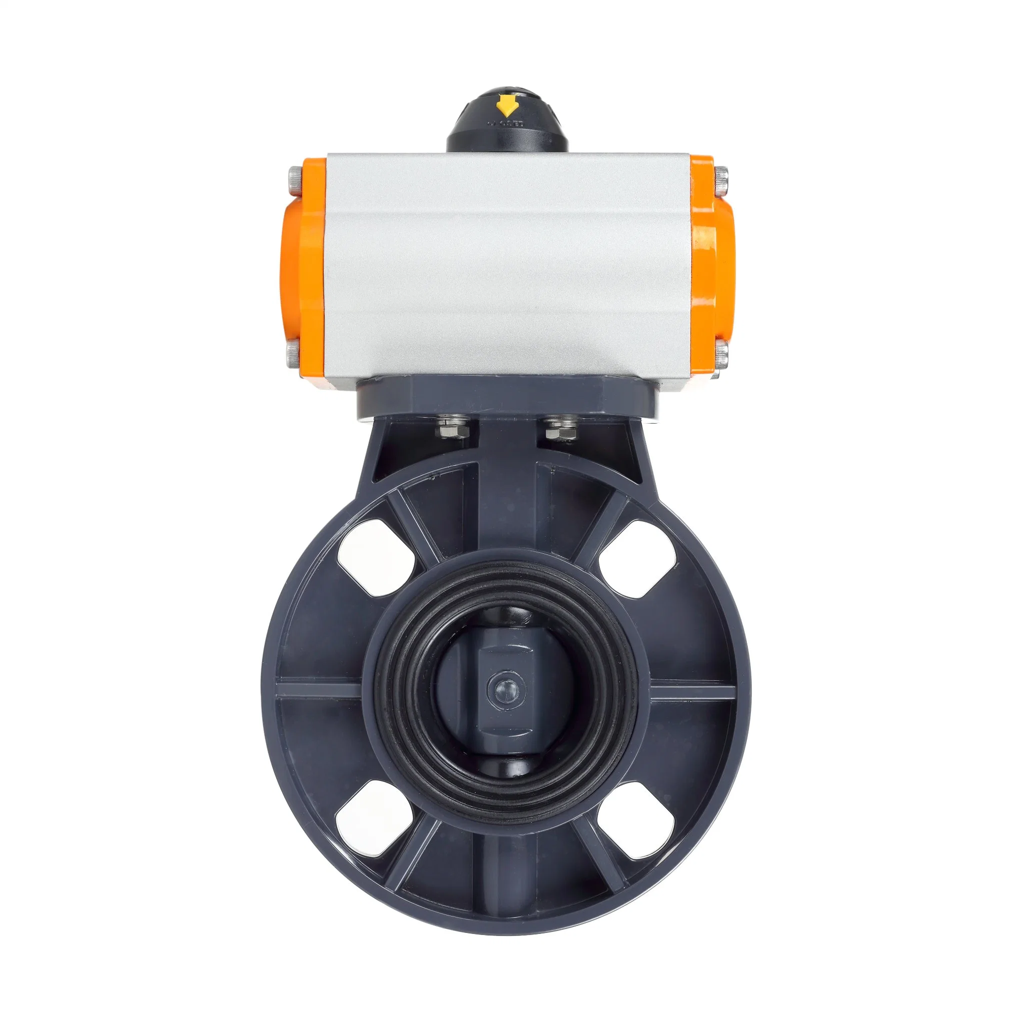 on/off UPVC Pn10 Pneumatic Butterfly Valve Dn300 (12")