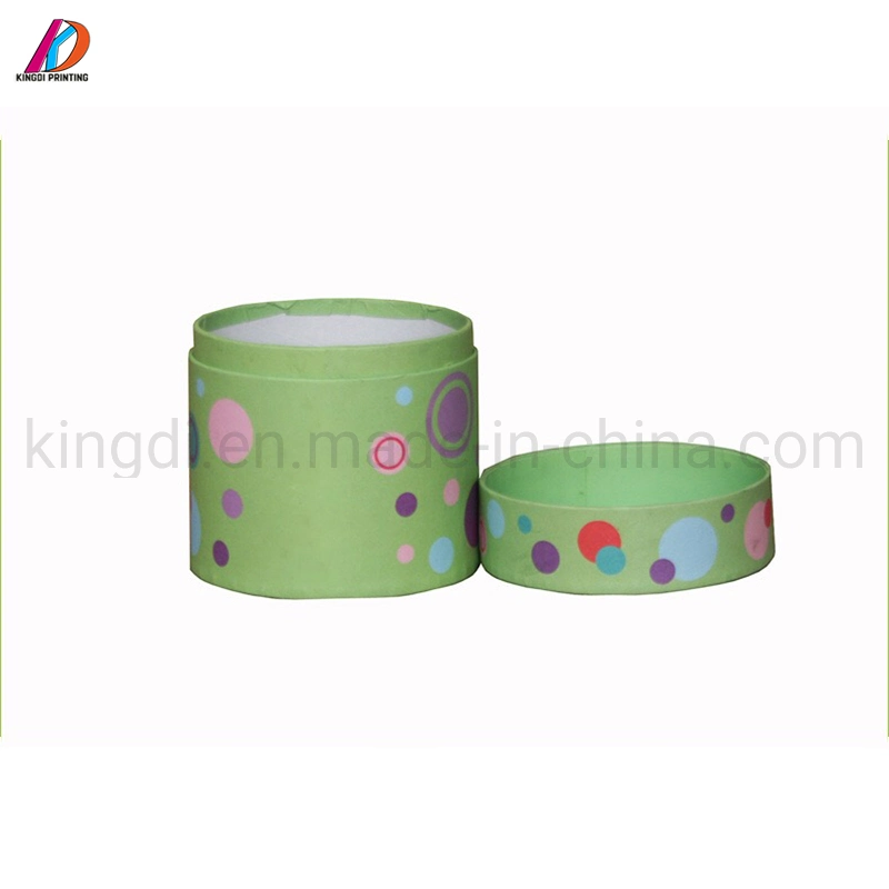 Customized Printing Recyclable Paper Cylinder Round Jewelry Box