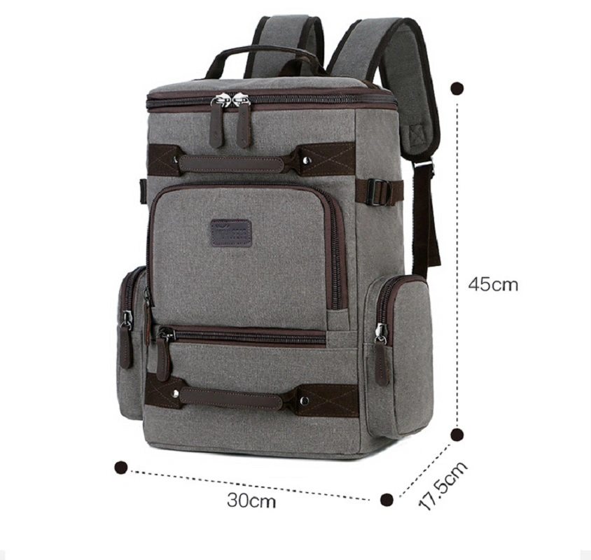 Canvas Bag Large Capacity Travel Mountaineering Backpack Outdoor Leisure Wear Retro Computer Bag Man Bag Esg17181