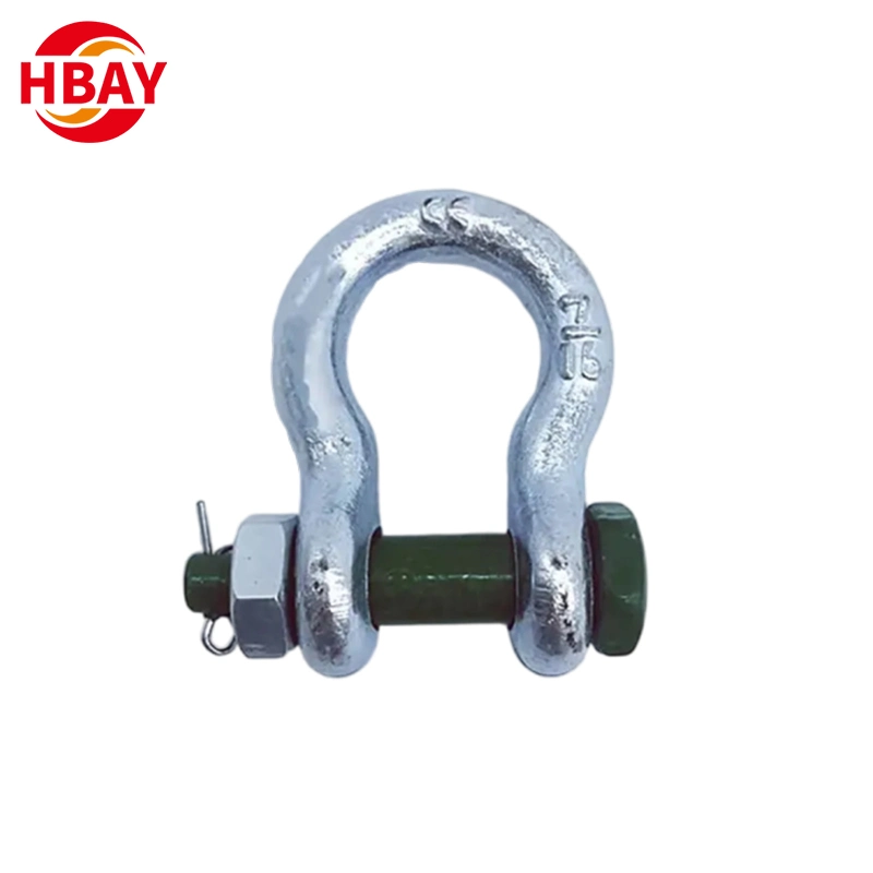 Hoch poliert G2130 Bolt Typ europäischen Bogen Shackle für Marine Industrial100 - 999 Stück