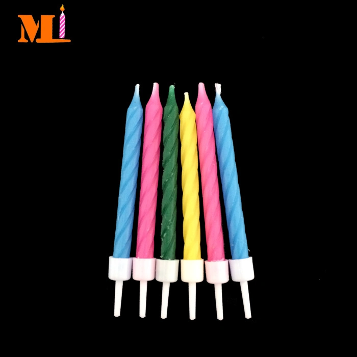 Chinese Manufacturer Cheap 24 PCS/Box Colorful Spiral Candle for Sale