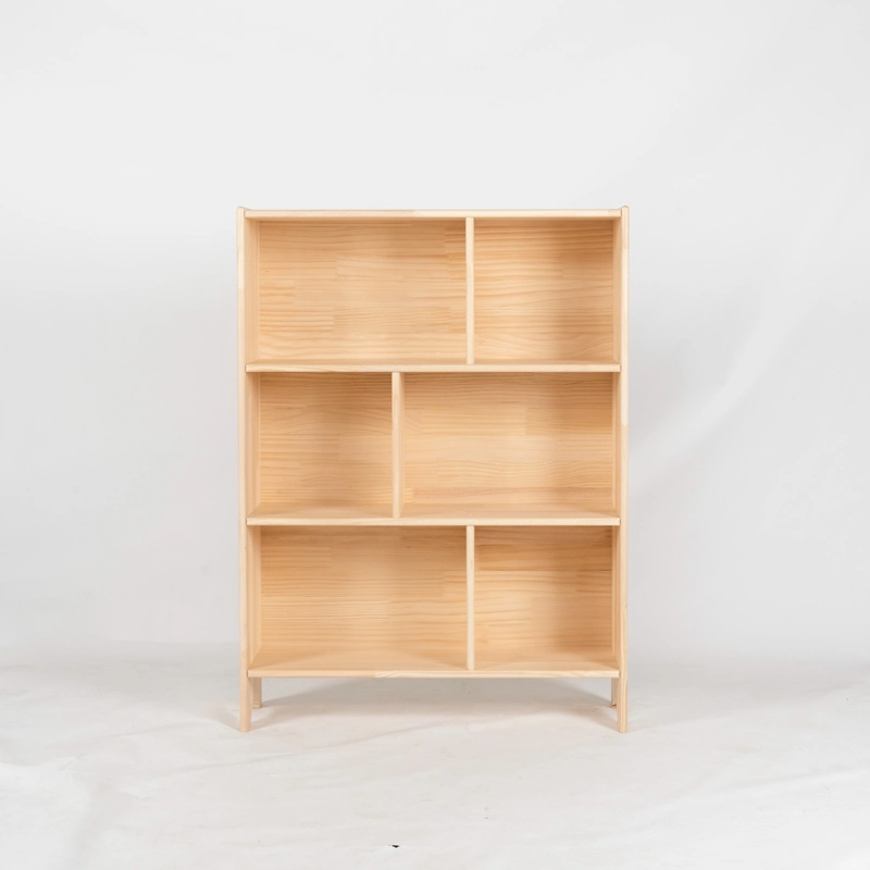 Sólida de madera Bookcase apoyo niños Bookshelf de madera