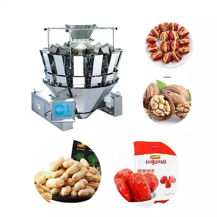 Máquina de embalagem servo peso de várias cabeças snacks extrudidos fruta seca da Candy NUTS Máquina de embalagem de alimentos multifunções