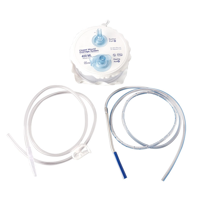 Hospital Supply 400ml Medical Spring Closed PVC Wound Drainage System