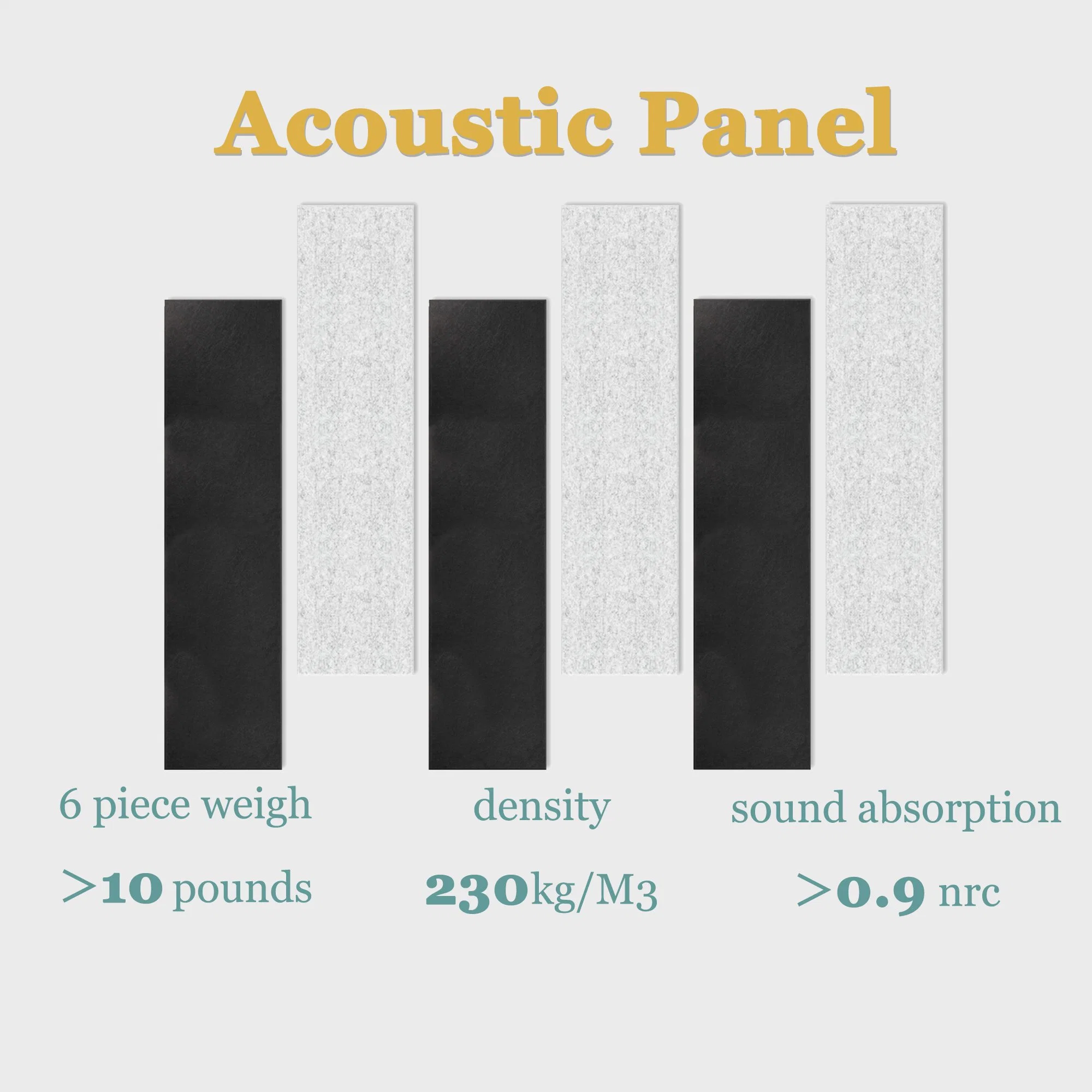 Bubos Art Acoustic Panels Acoustic Foam 3D Wall Slat Soundproof Premium Acoustical Wall Panel Decorative Sound Absorbing Panel for Wall