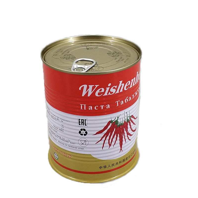 Various Empty Pack Metal Tin Food Can for Tomato Paste 850g Round Sealed Tin Can