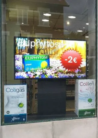 55" High Brightness Double Sided Store Window LCD Digital Signage Display