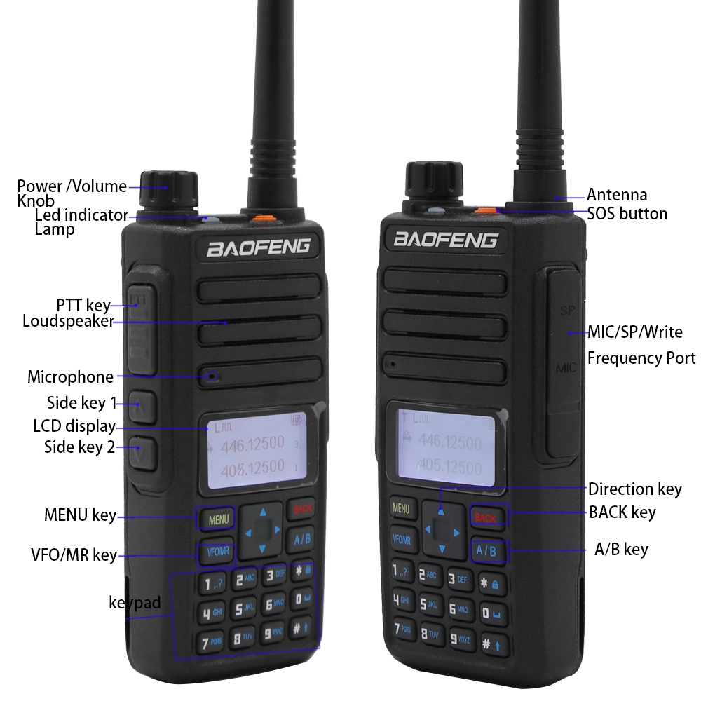 Baofeng Digital DR-1801UV Handheld Radio Zweiwege-Radio Dual Band Walkie Talkie