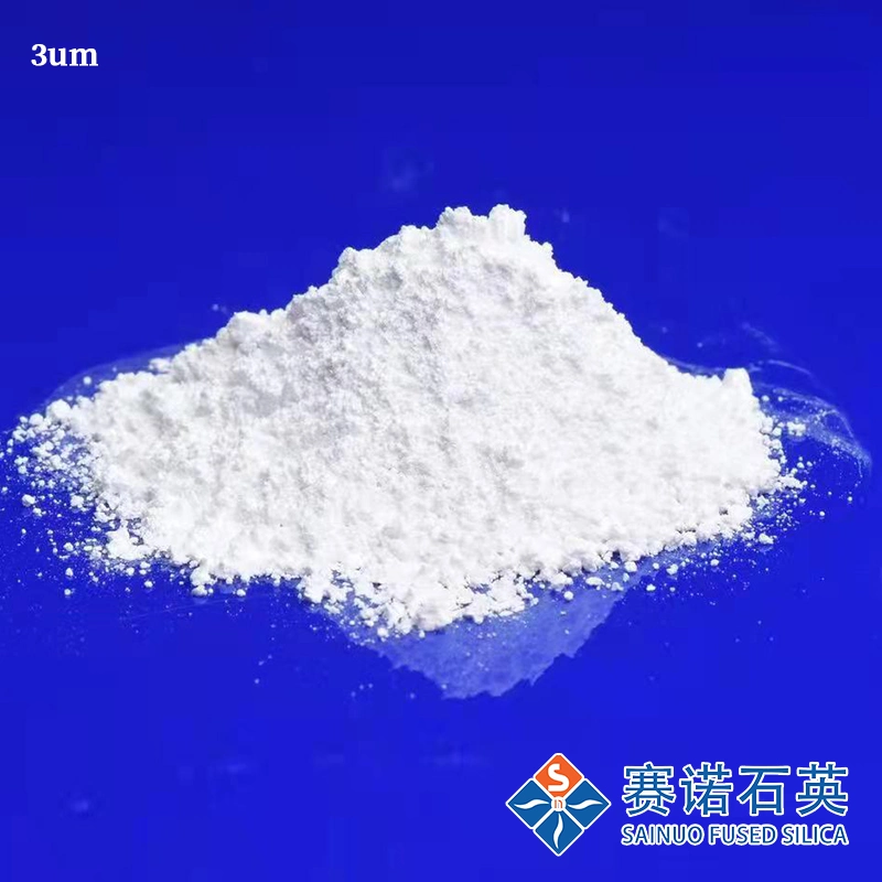 Плавленный порошок кремния высокой чистоты кварц SiO2 99.95% микронный кремний Порошок 3,5 мкм