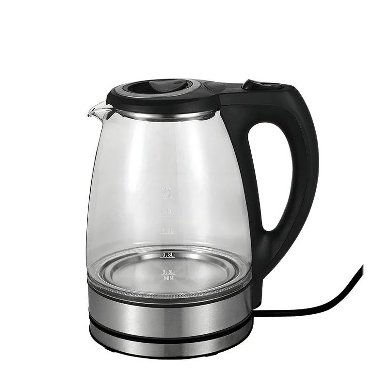 UMS-1877 1,8L Protección de ebullición-seco Kettles eléctricos de vidrio jarra eléctrica Electrodomésticos con indicador LED parte inferior de la tapa interior