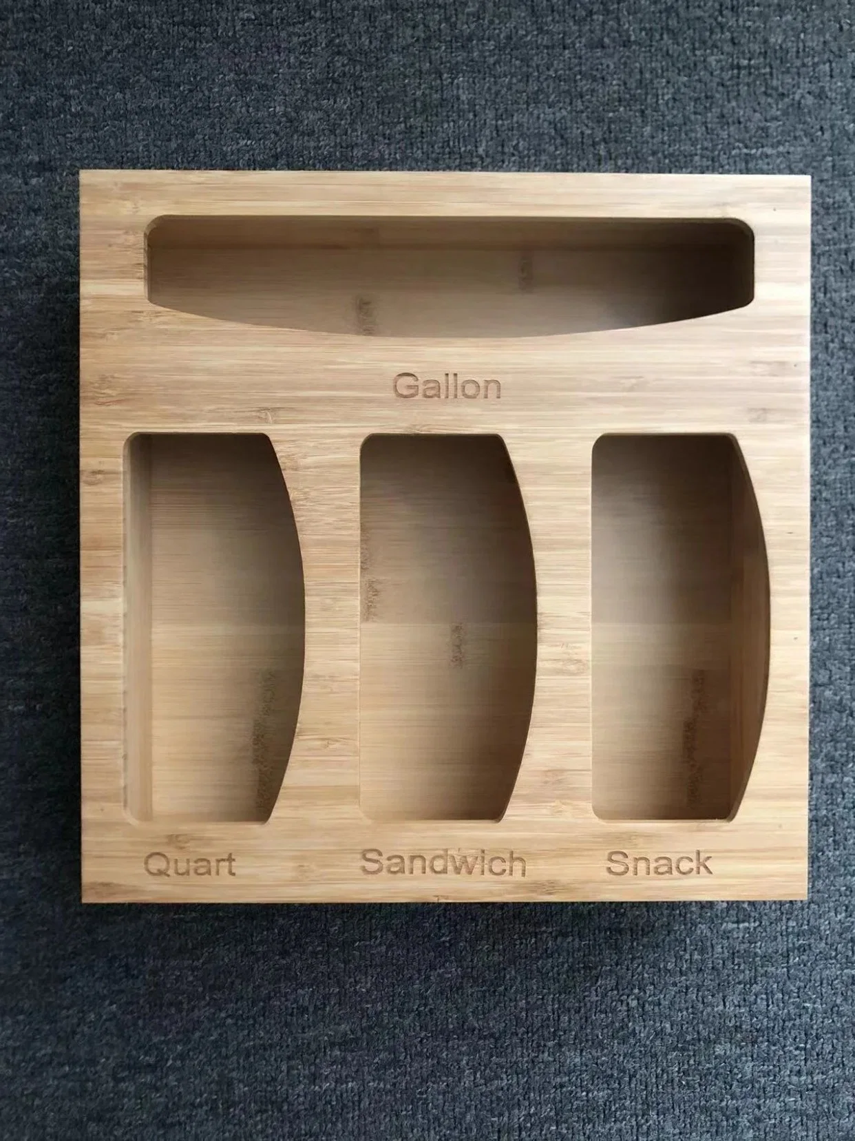 Customize Bamboo Storage Box for Ziplock Bags