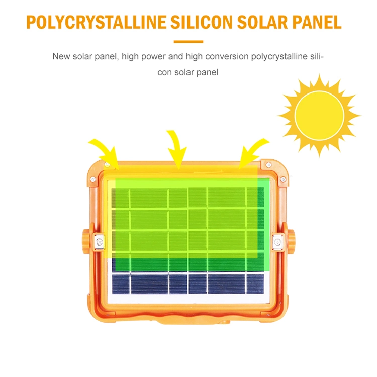 Venda a Quente Solar preços IP65 IP66 Holofote Externo recarregável 50W 100W Holofotes de LED