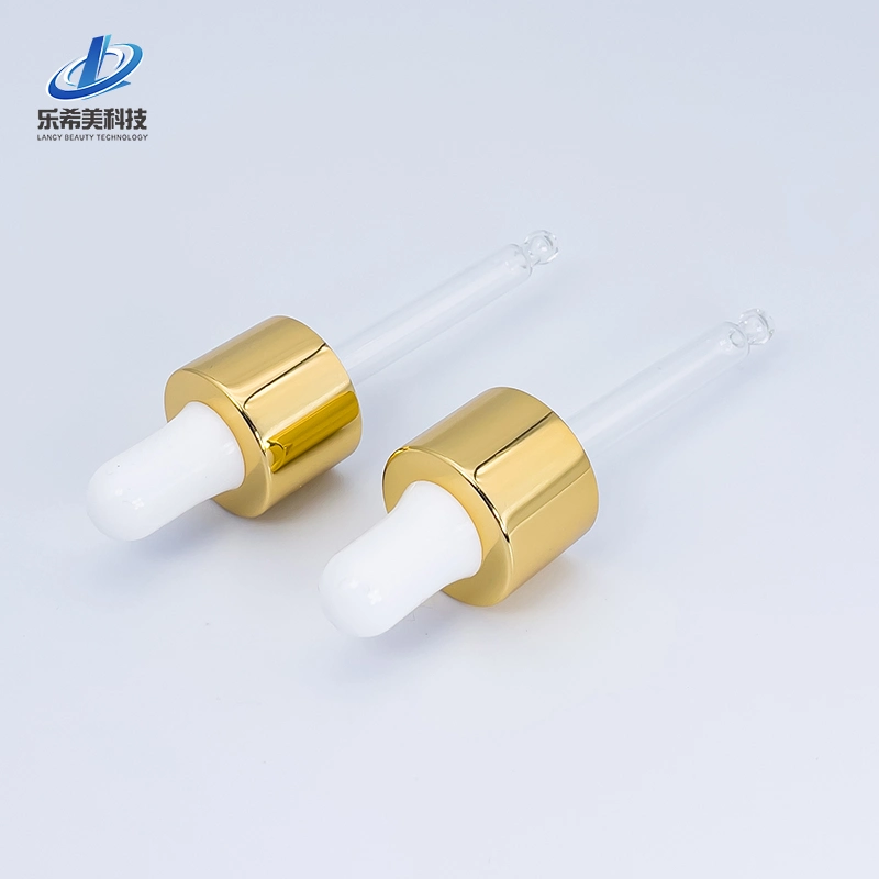 20/400 20/410 20/415 18mm Cosmetic Aluminum Dropper Lid Top Rose Gold Glass Pipette 22/415 Dropper Top