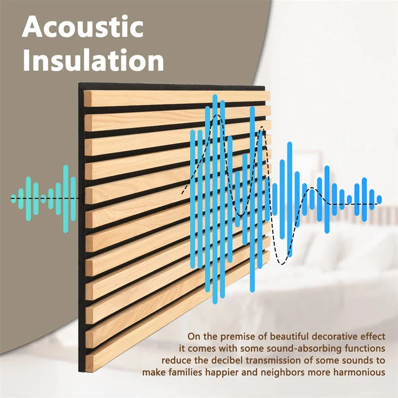 Wood Slat Veneer Slats Acoustic Wall Panel Sound Absorption Panel