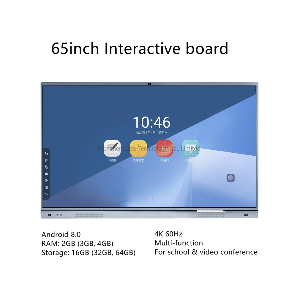 86 Inch Interactive Whiteboard Smart Board Touch Screen Digital Multimedia Classroom Interactive Flat Panel Display TV with 20 Points Touch