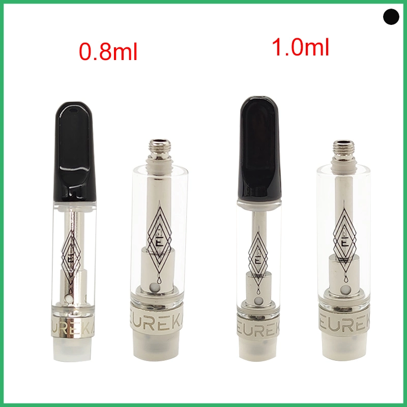 Más reciente Eureka Cart Atomizer vaciar VAPE Cart Ceramic Coil Pen Vaporizador de vidrio Eureka Cart tanque de embalaje nuevo de alta potencia