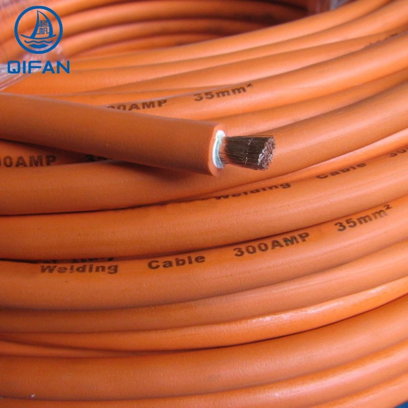 Heavy Duty Natural Flexible PVC or Neoprene Rubber Welding Cable 1 1/0 2/0awgwith Black or Orange Color