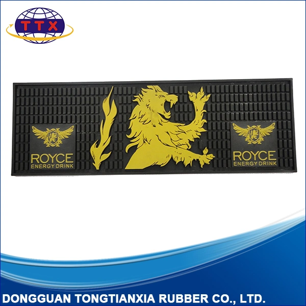 PVC 3D Bar Mat Custom Logo Beer Promotion Bar Runner Drip Mat