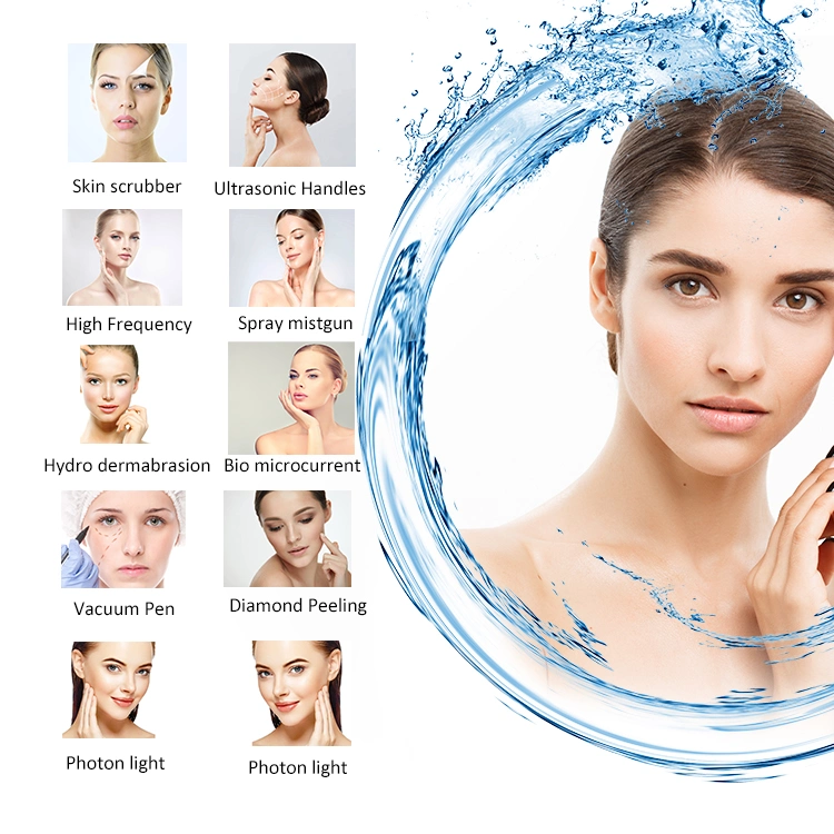 Алмазный пилинг Hydro Microdermabrasion Oxygen Jet, OEM 14 в 1 Aqua Facials Skin Care Cleaning Hydra Dermabrasion Facial Machine