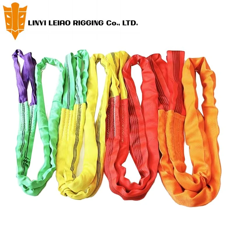 High Strength Polyester Round Lifting Belt Sling Material Handling