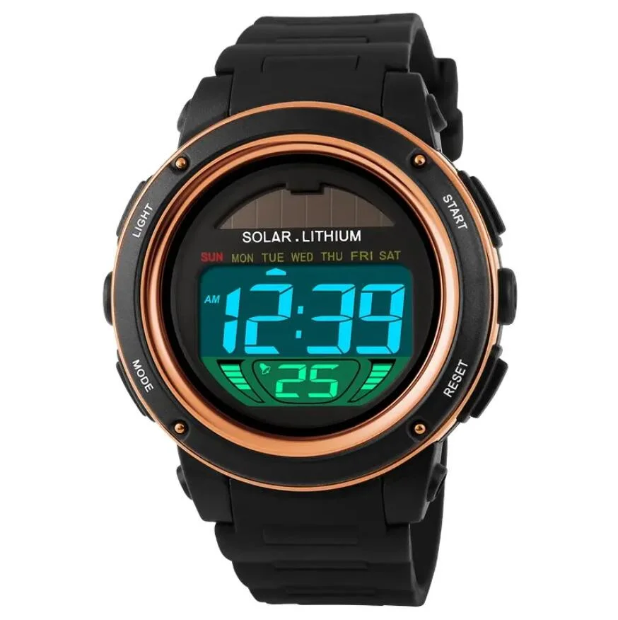 OEM New Design Silicone Sport Solar Watch