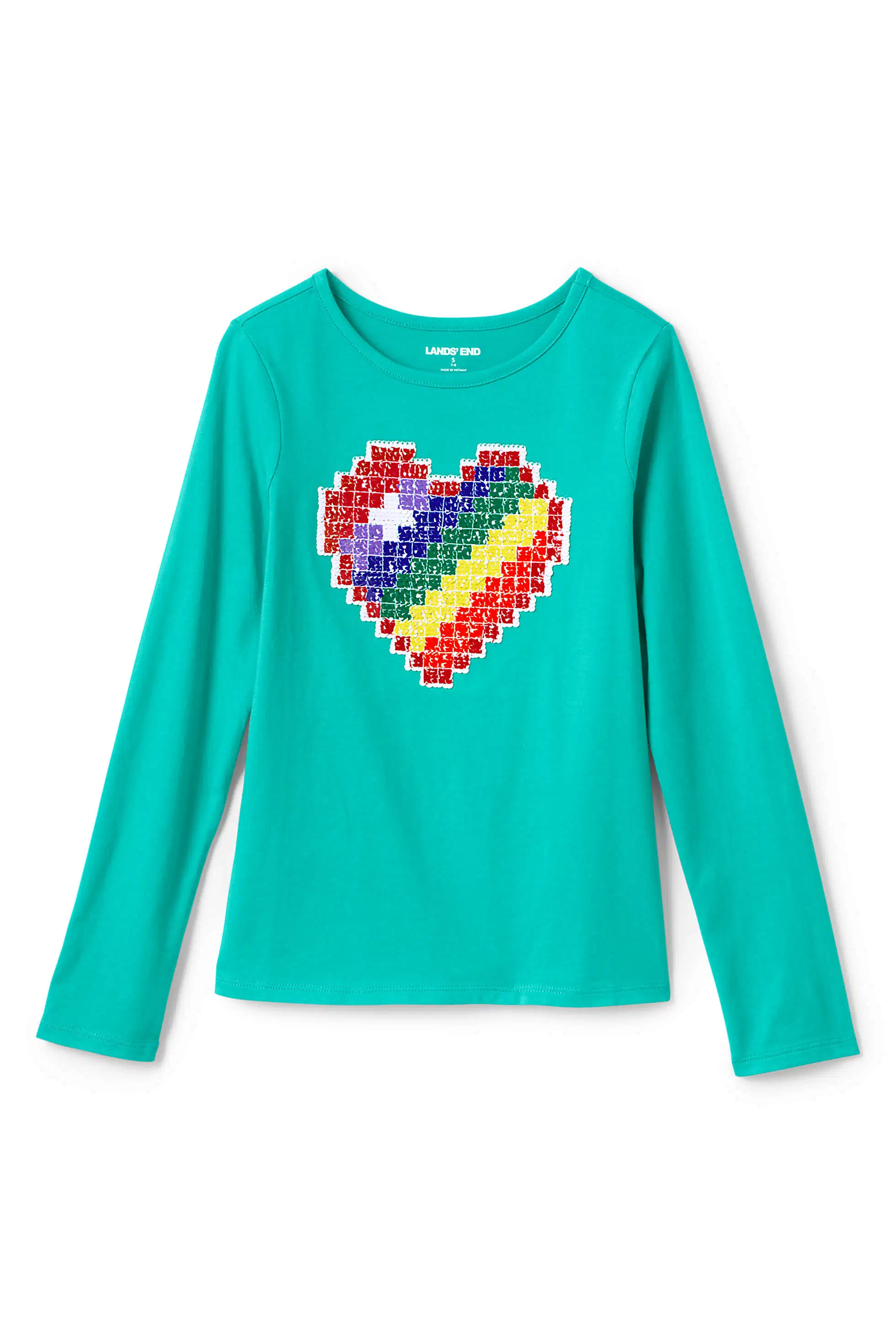 Children Apparel Youth Cotton Jersey Rainbow Plastic Print Round Neck Long Sleeve Regular Fit Boys Girls Teenager Kids Unisex Casual Tshirt