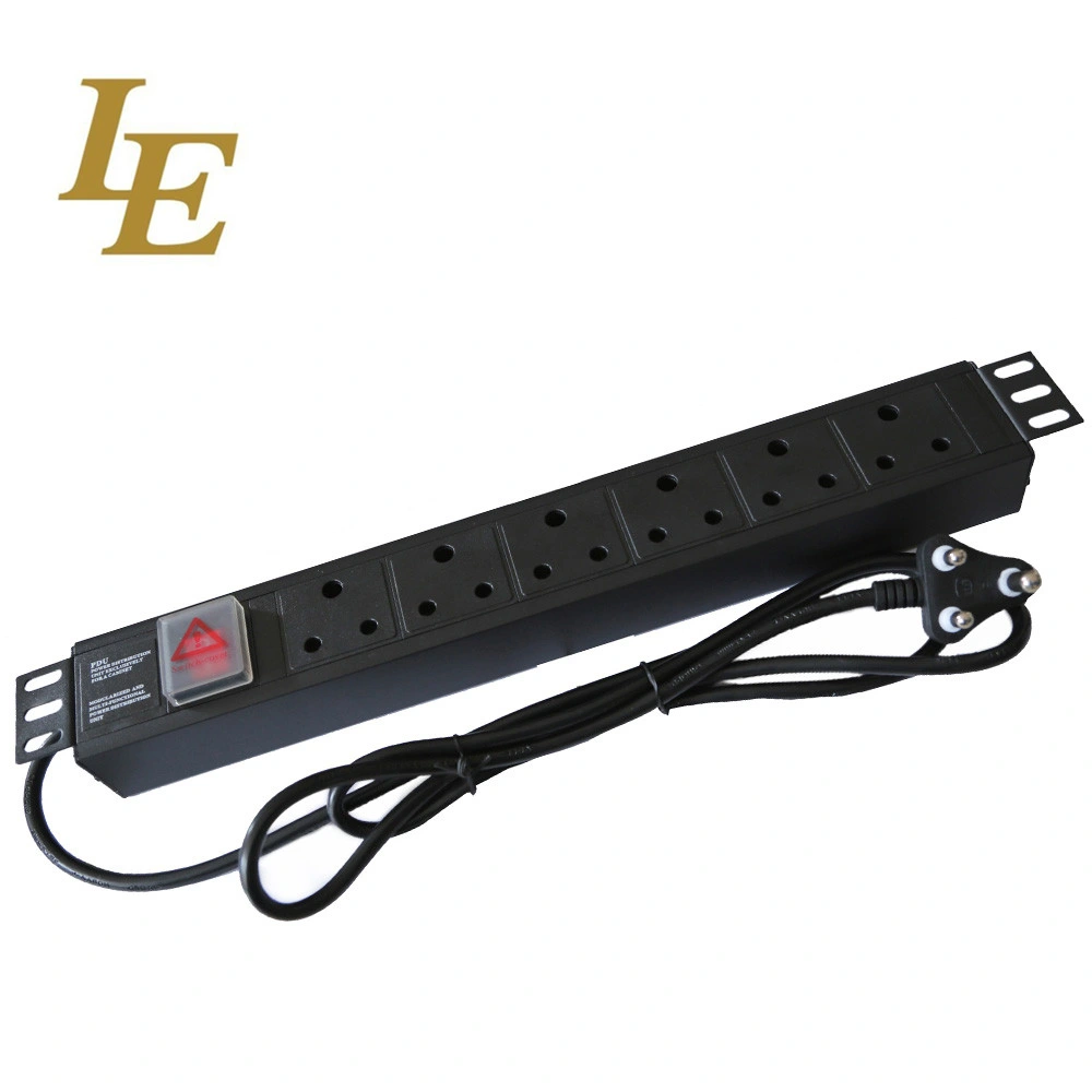 19" South Africa Type Server Rack PDU Portable Power Distribution Unit