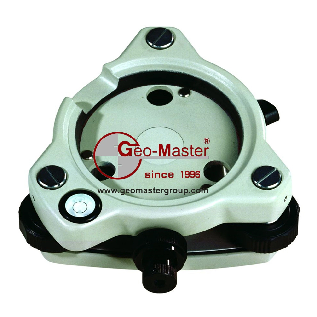 GPS Tribrach Geomaster W. caen en picado para estudiar los instrumentos ópticos, rastreadores láser, escáneres láser, Lidars