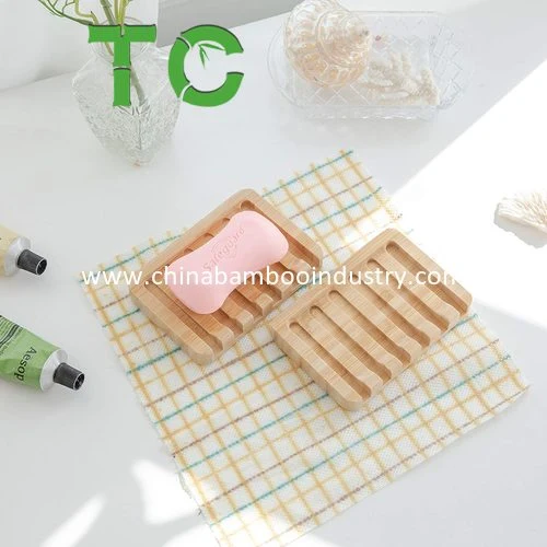 Cheap Price Bamboo Soap Dish 2 Pack of Bamboo Soap Dish Holder, Self Draining Soap Case