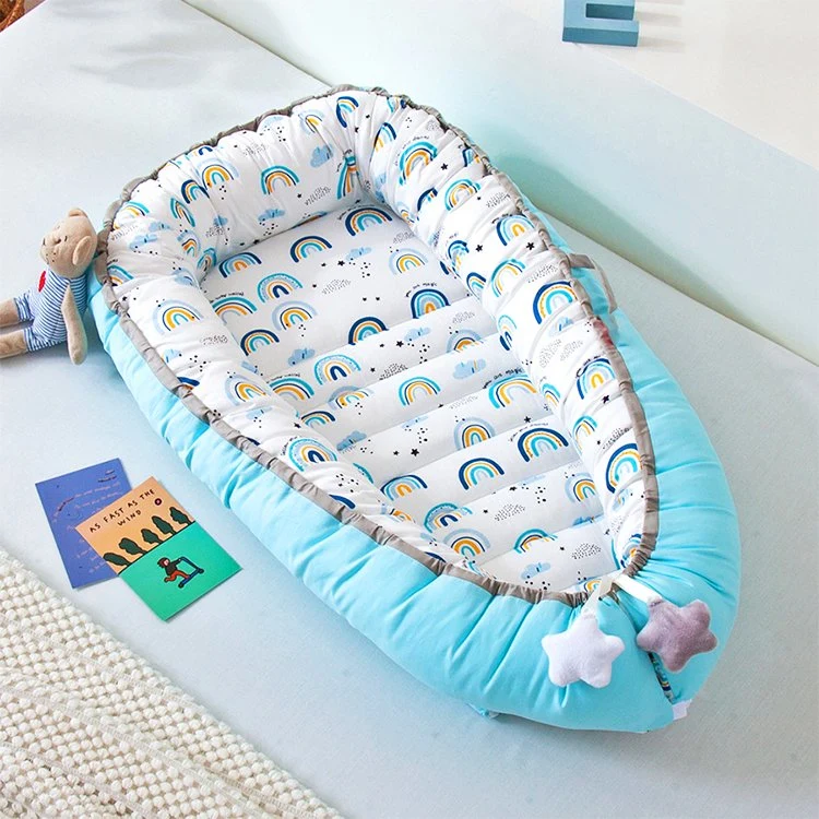 Baby Foldable Crib Cotton Sleeping Bed with Diaper