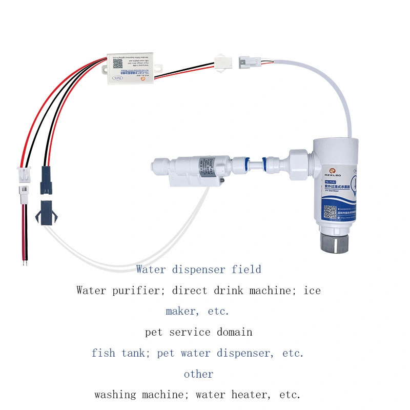 Quality LED Ys-F102 270nm 275nm 280nm UVC 8W Germicidal Lamp Flow 6L/Min DC12-24V Universal with Water Flow Switch