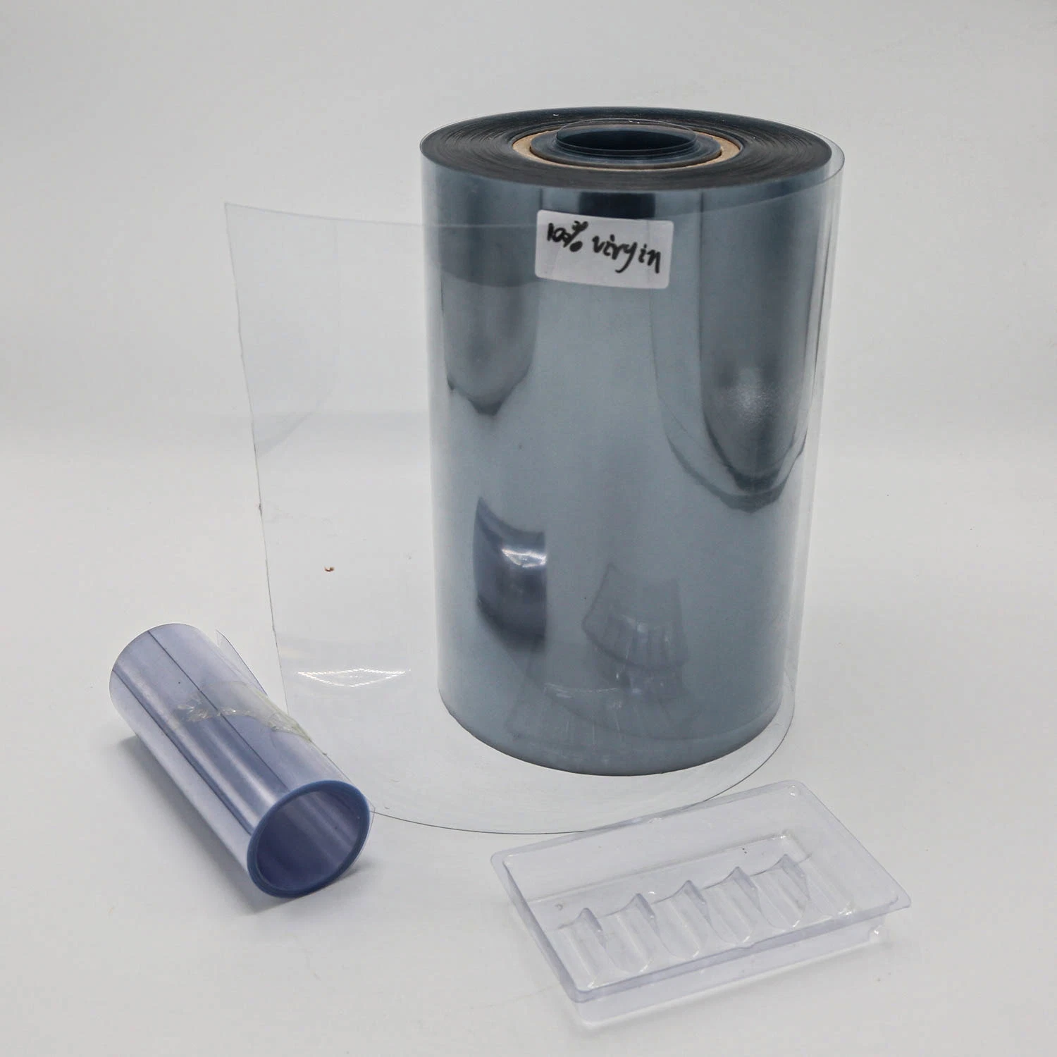 Film Pharma Blister Pet PVC /PE/ PS/Polipropileno PP HDPE Foil Hoja de película para bandejas de medicamentos y alimentos con blanco transparente Plástico rígido