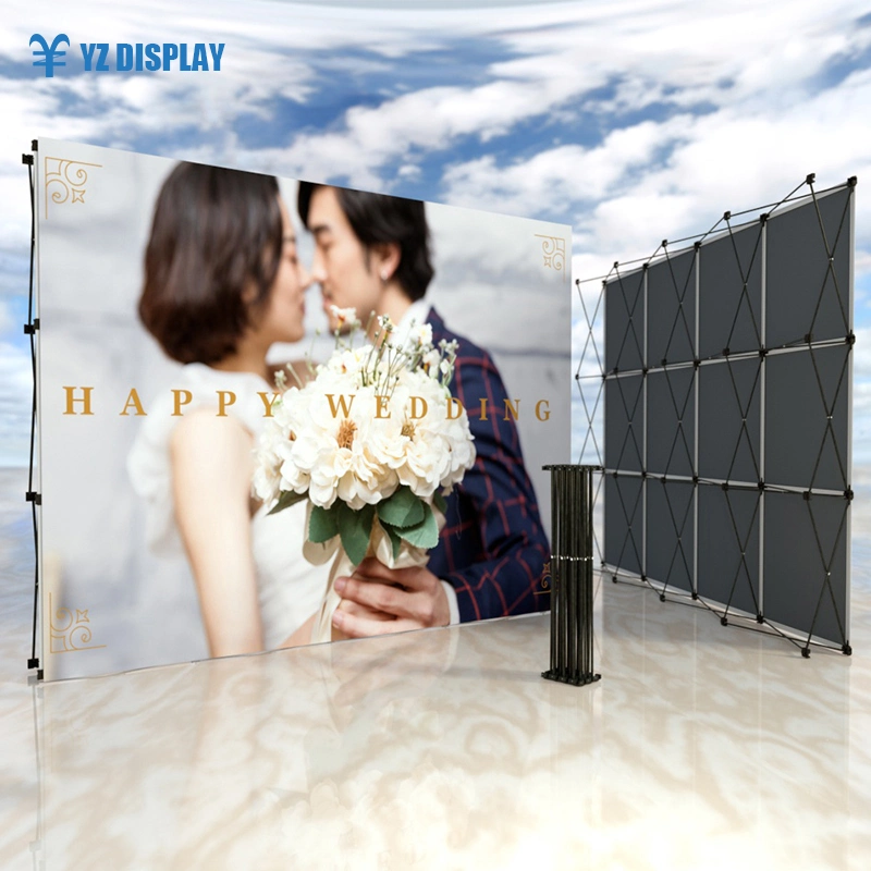 Promotion Portable Backdrop Custom Fabric Pop up Booth 10FT Advertising Trade Show Display Stand Exhibition Wall Banner