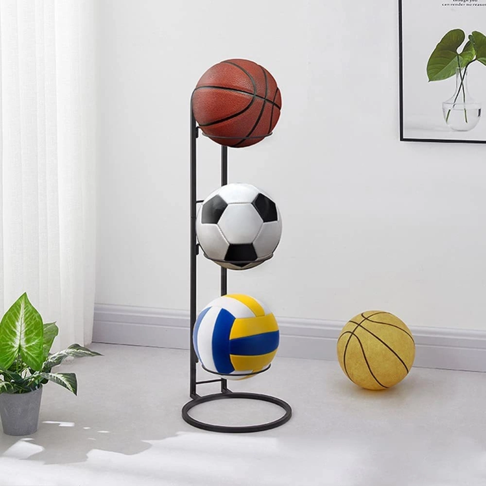 Basketball Storage Rack Stand Display Sports Balls Organizer Wyz23358