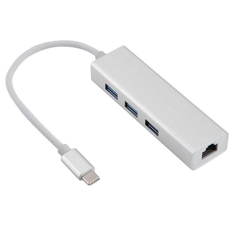 Gigabit Ethernet 3*USB3.0 4in1 Multi-Port Adapter Type-C Hub