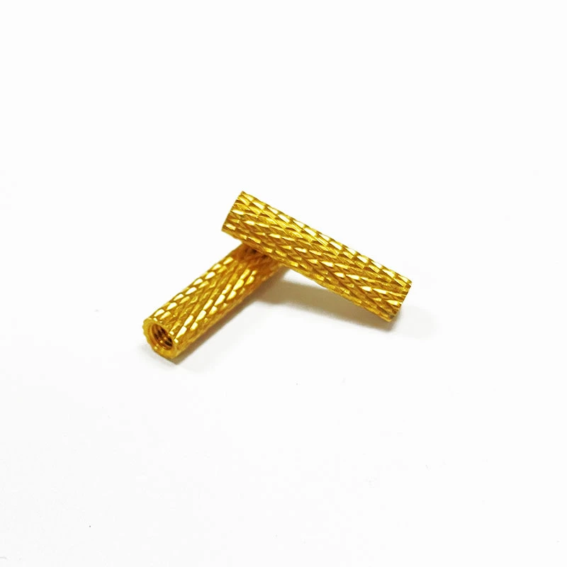 Custom Brass Lathe Part M3 Thread Knurled Fasteners