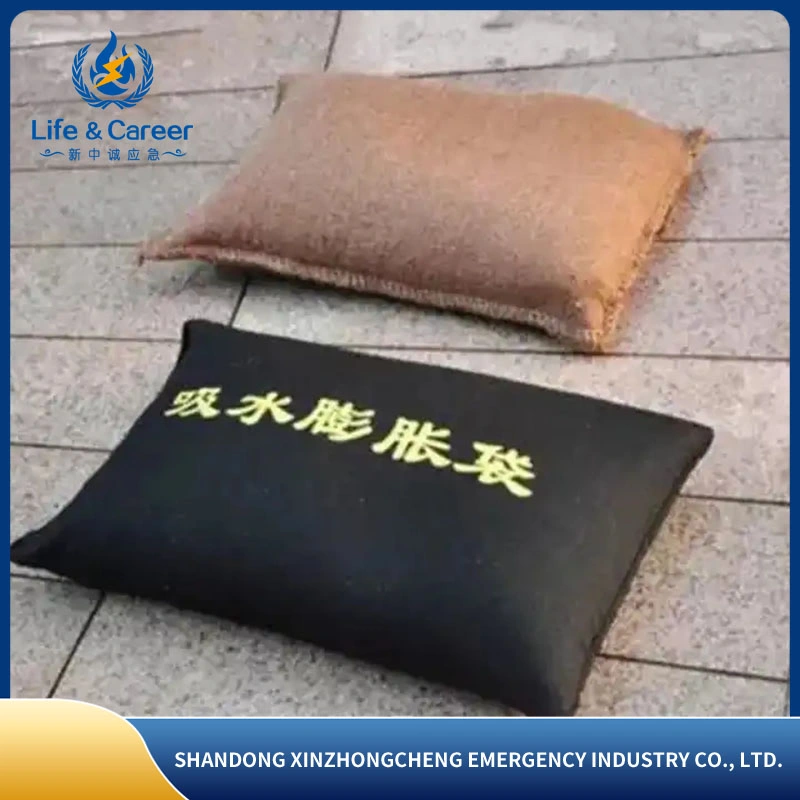 Wholesale/Supplier Black Canvas Flood Control Bag Absorbing Water Expansion Flood Blocking Flood Emergency Bag for Flood Control Barrier Use