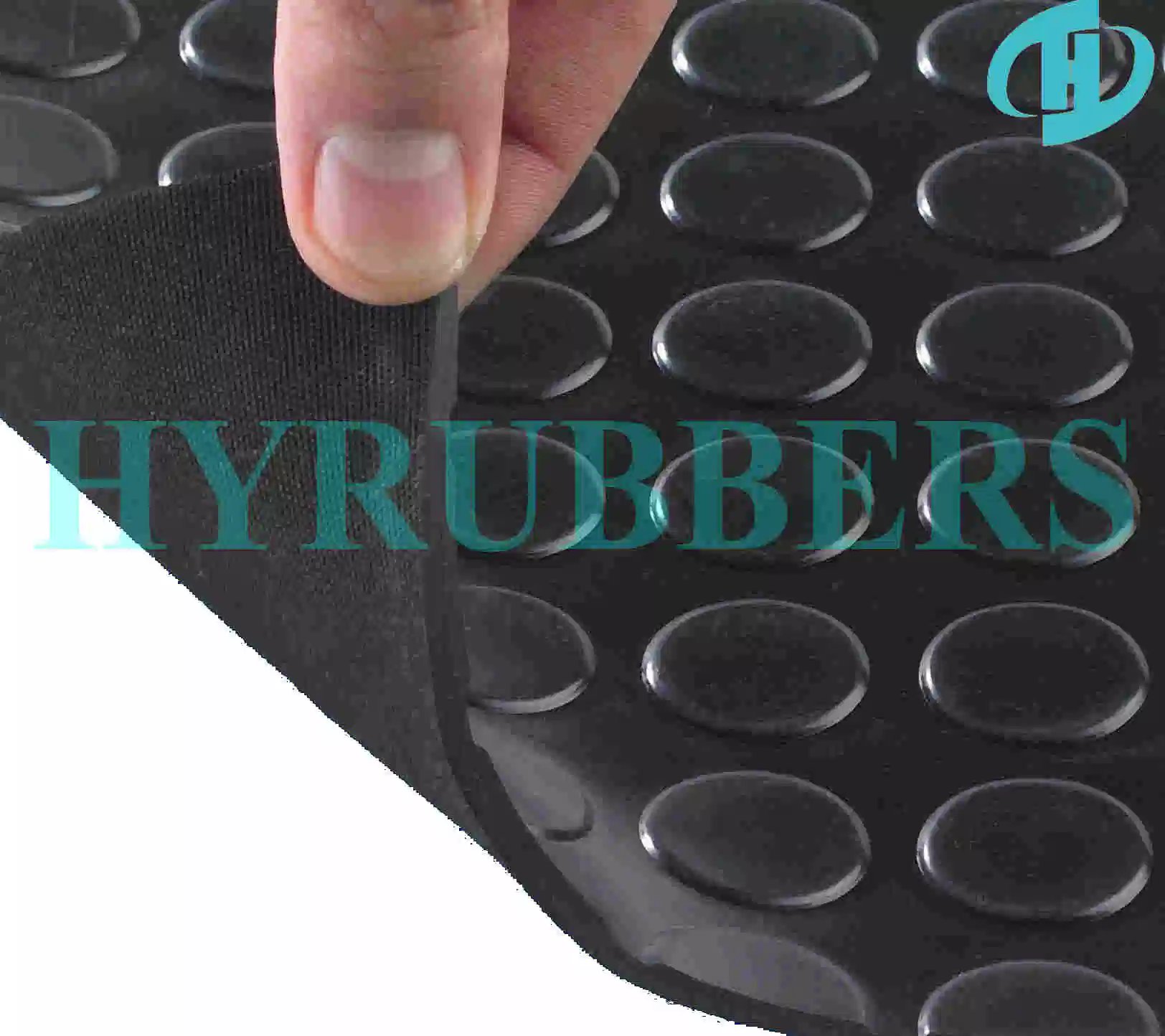 Round Button Rubber Sheet Rolls; Rubber Mat