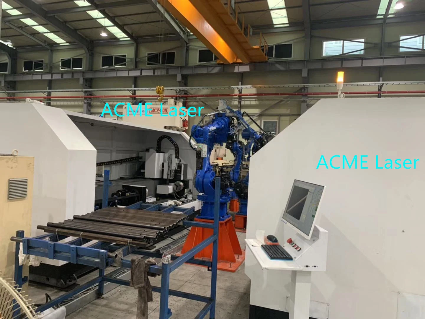 Autimatic Working Steel Pipe Laser Cutting Equipment with Machinery Robot Arm