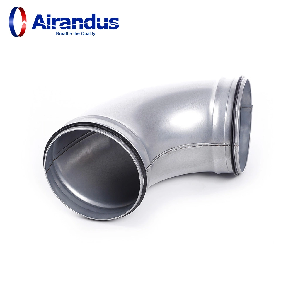 Factory HVAC Ventilation Air Duct Pressed Bend Duct Fitting Spiral Duct 90 Degree Bend