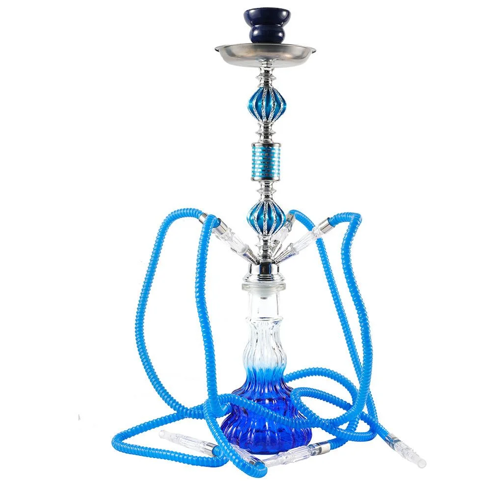 Arab Hookah Set 4 Hoses Glass Narguile Complete Shisha Bowl Tongs Ash Plate Water Tobacco Pipe Smoking Accessories