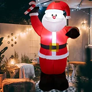 2023 Nouvelle usine de vente en gros 4 pieds Inflatable Noël LED Santa Décoration extérieure