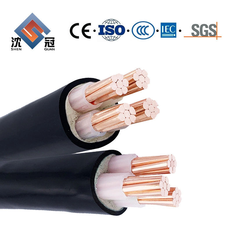 Shenguan 4 Core XLPE Insulation PVC Sheath Cu Underground Electrical Armoured Low Voltage Power Cable 60m3-240m3from China Factroy