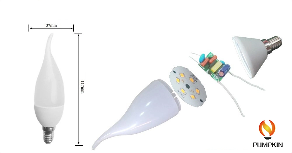 LED de luz decorativos para Lâmpada Vela LED de 5 W