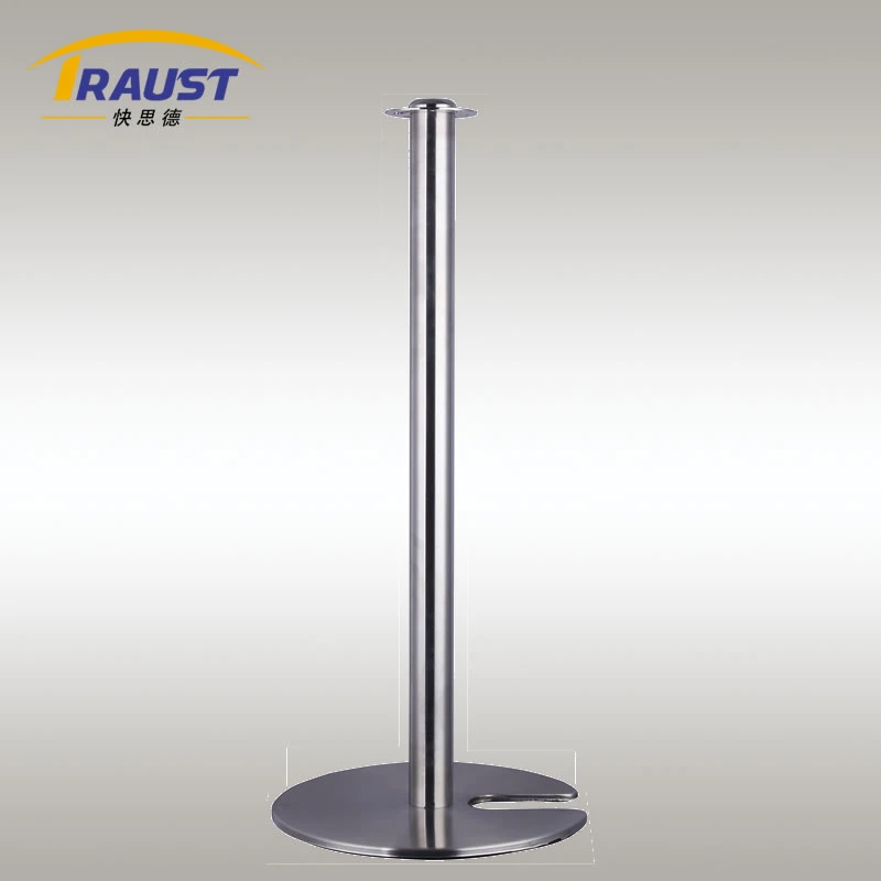 Stainless Steel Rope Post with Stackable Base for Crowd Control