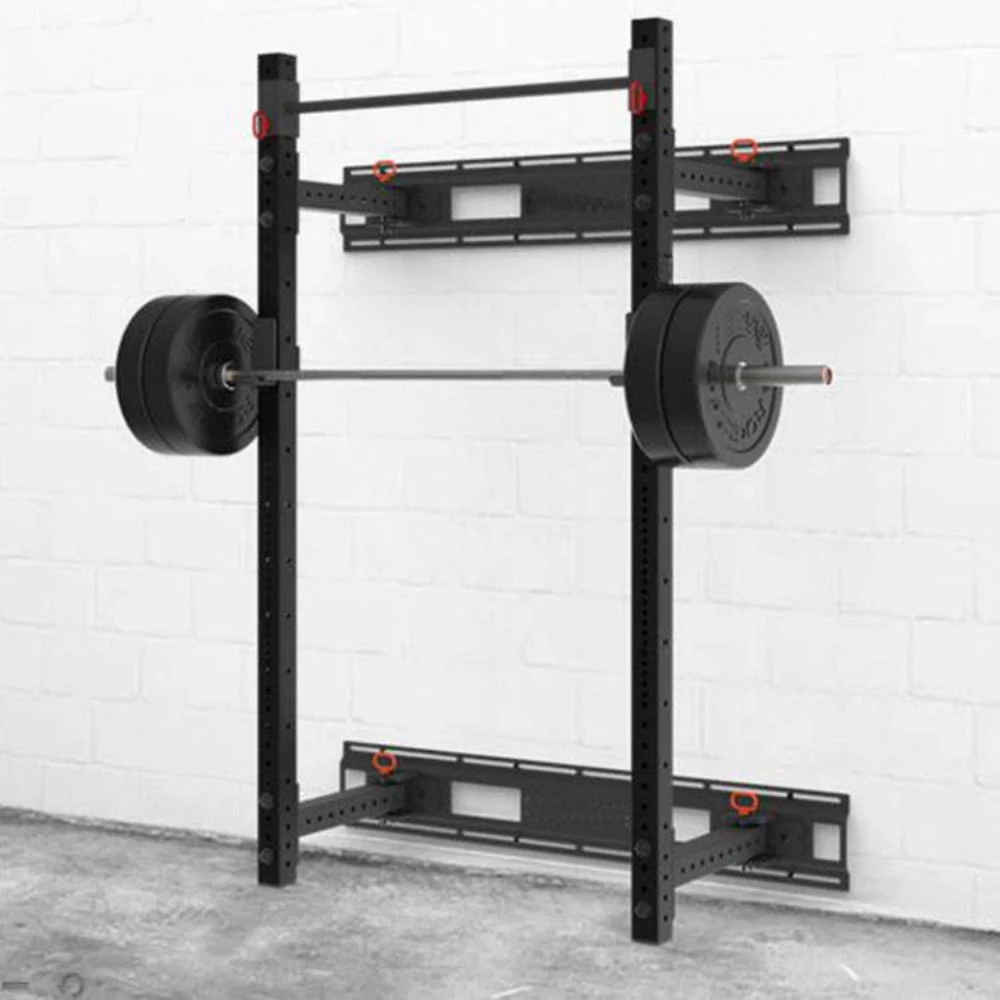 Indoor Home Gym Center Use Trainer Wall Mounted Folding Squat Power Rack